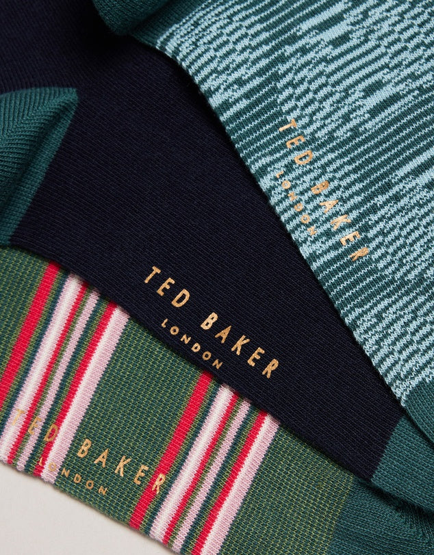 Ted Baker Three Pack Of Socks | Me To You