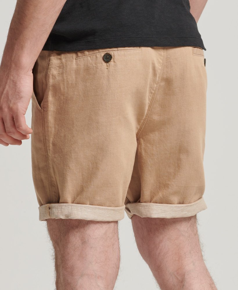 Superdry Studios Linen Short | Tan