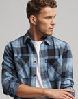 Superdry Vintage Check Overshirt | Workwear Blue Ombre