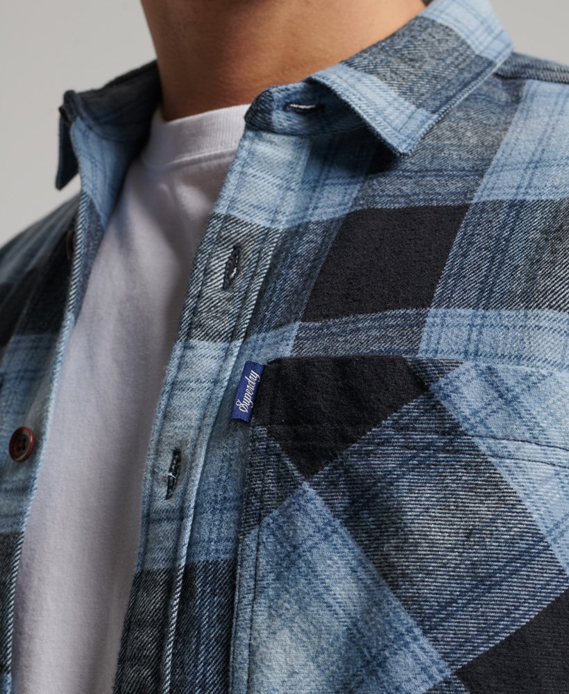 Superdry Vintage Check Overshirt | Workwear Blue Ombre