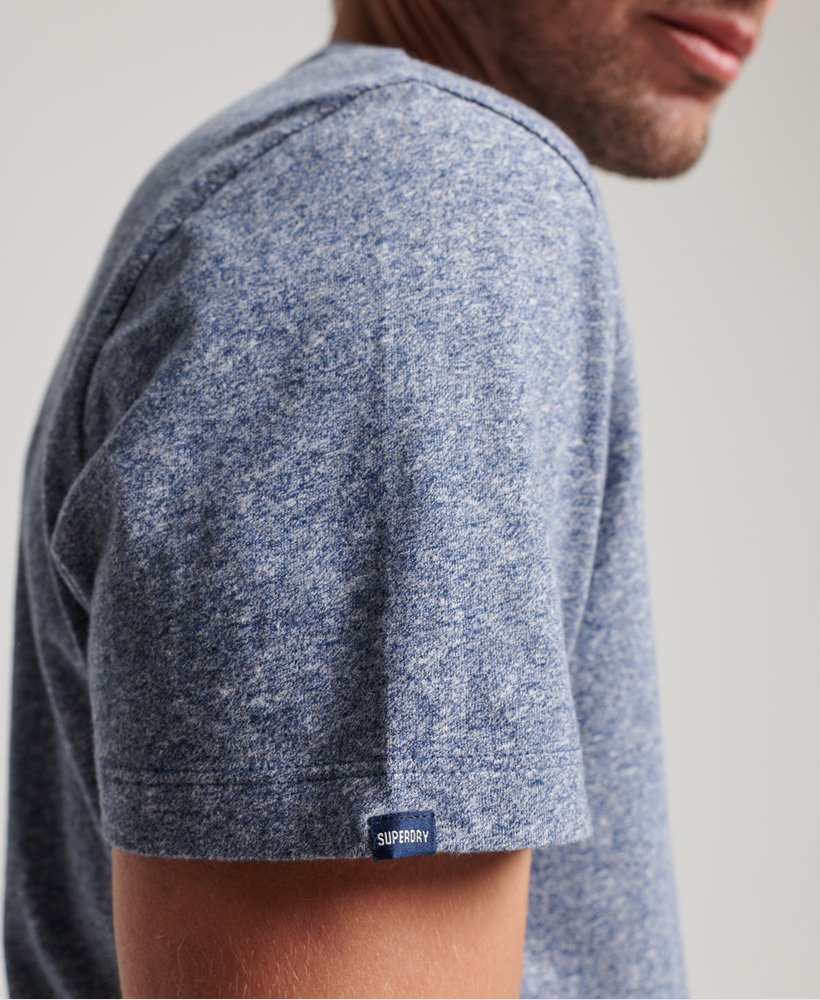 Superdry V Neck Essential T Shirt | Blue Grit