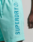 Superdry Core Sport 17 Inch Recycled Swim Shorts | Pool Blue
