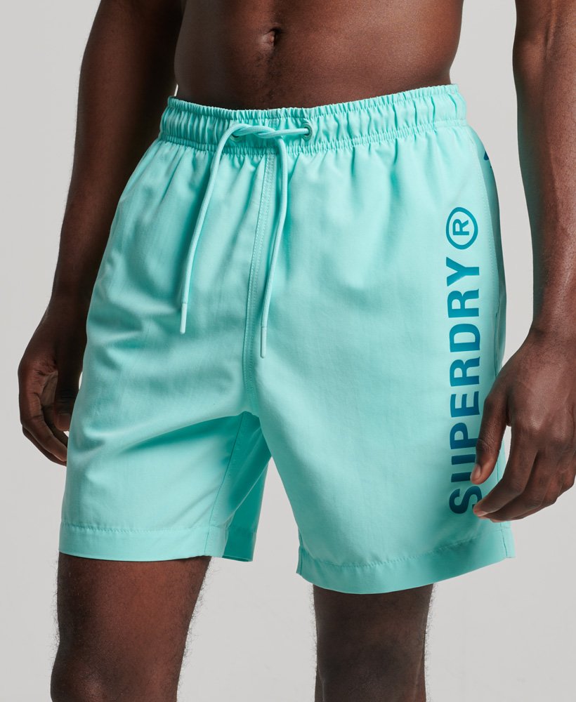Superdry Core Sport 17 Inch Recycled Swim Shorts | Pool Blue