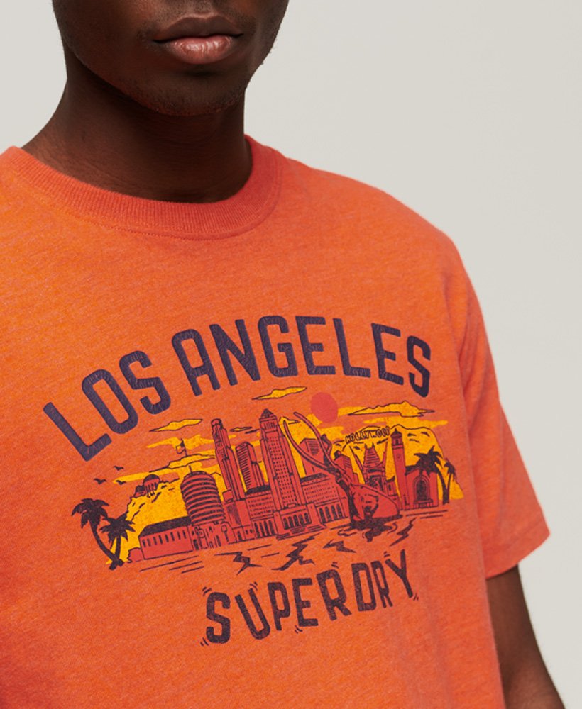 Superdry Vintage City Souvenir T-Shirt | New House Orange Marl