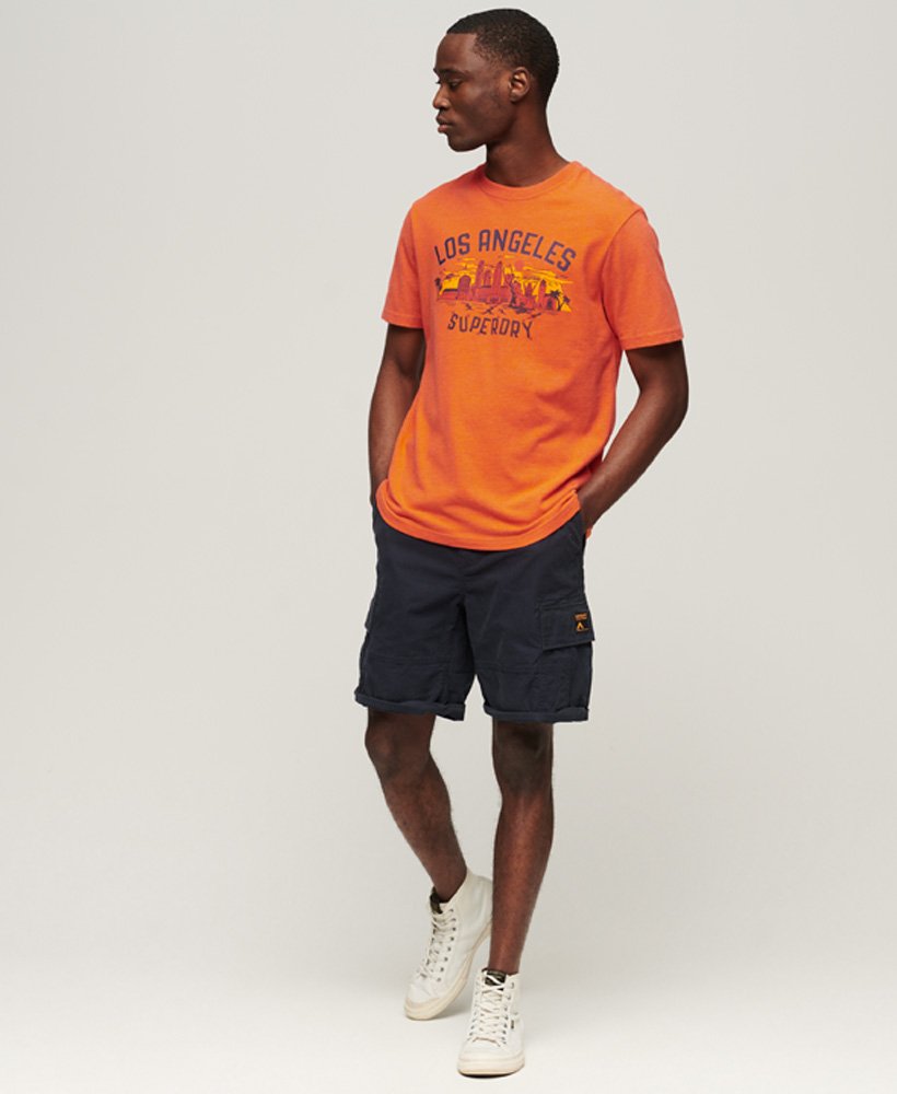 Superdry Vintage City Souvenir T-Shirt | New House Orange Marl