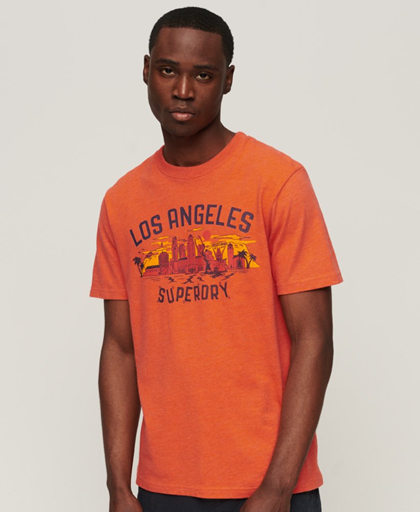 Superdry Vintage City Souvenir T-Shirt | New House Orange Marl