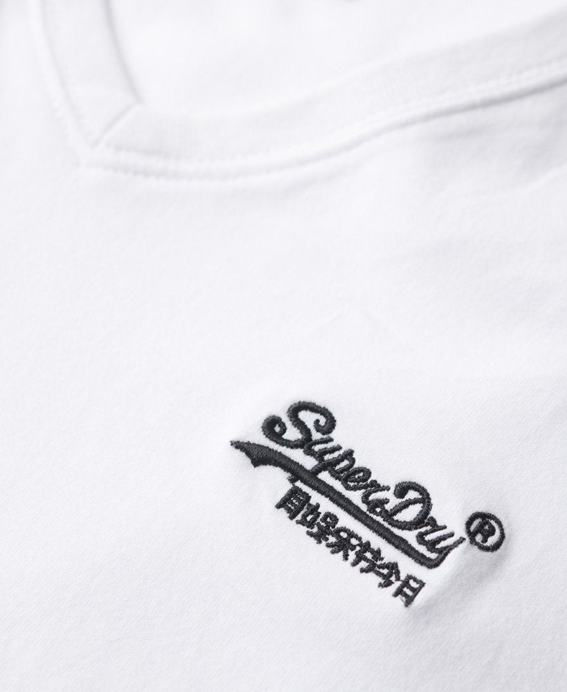 Superdry V Neck Essential T Shirt | White