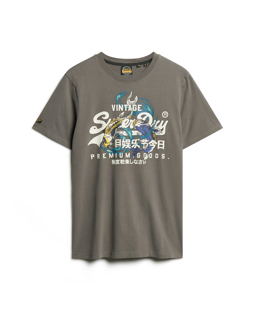 Superdry Japanese Vintage Logo Graphic T-Shirt | Dark Grey