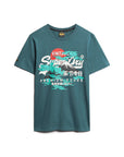 Superdry Japanese Vintage Logo Graphic T-Shirt | Blue Bottle