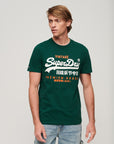 Superdry Classic Vintage Logo Heritage T-Shirt | Pine Green