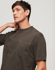 Superdry Contrast Stitch Pocket T-Shirt | Dusk Brown