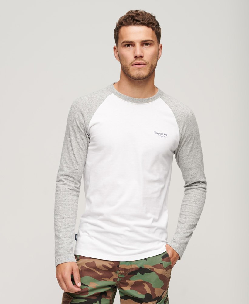 Superdry Baseball Long Sleeve Top | Grey