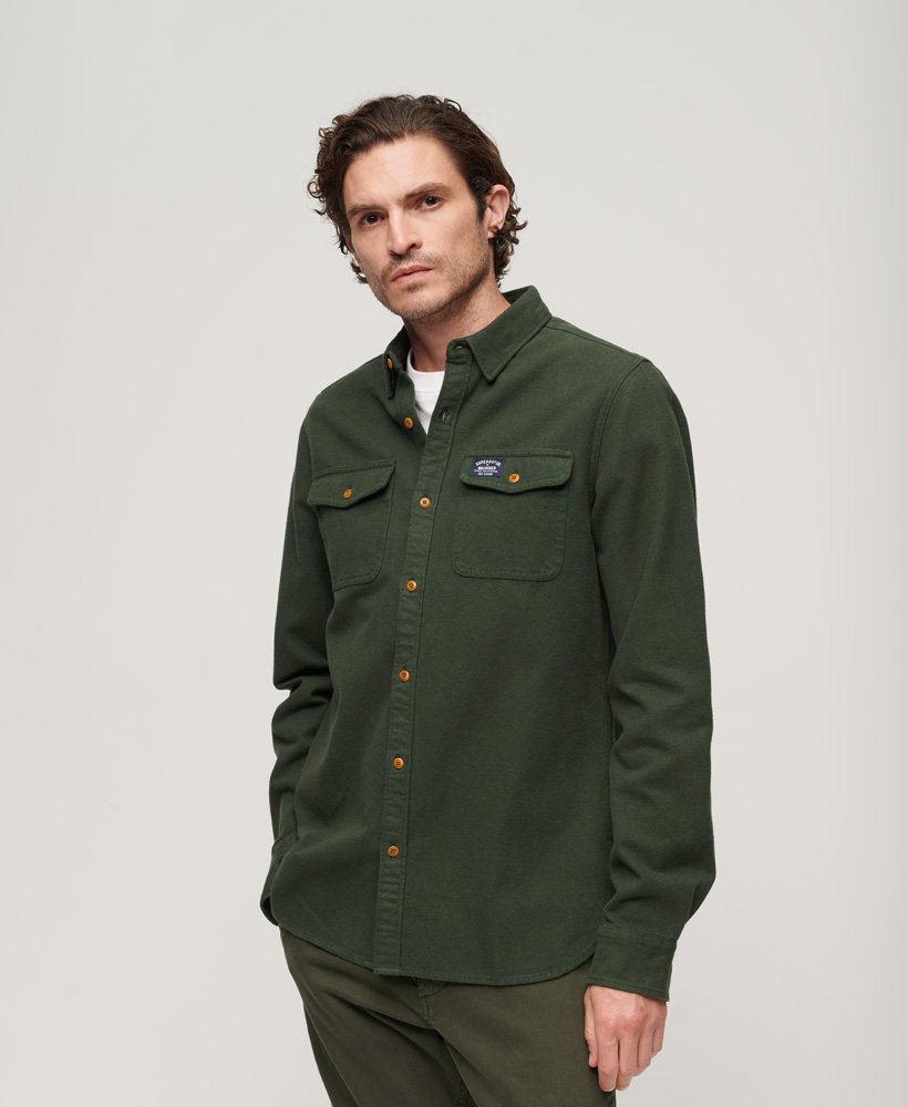 Superdry Trailsman Flannel Shirt | Enamel Green