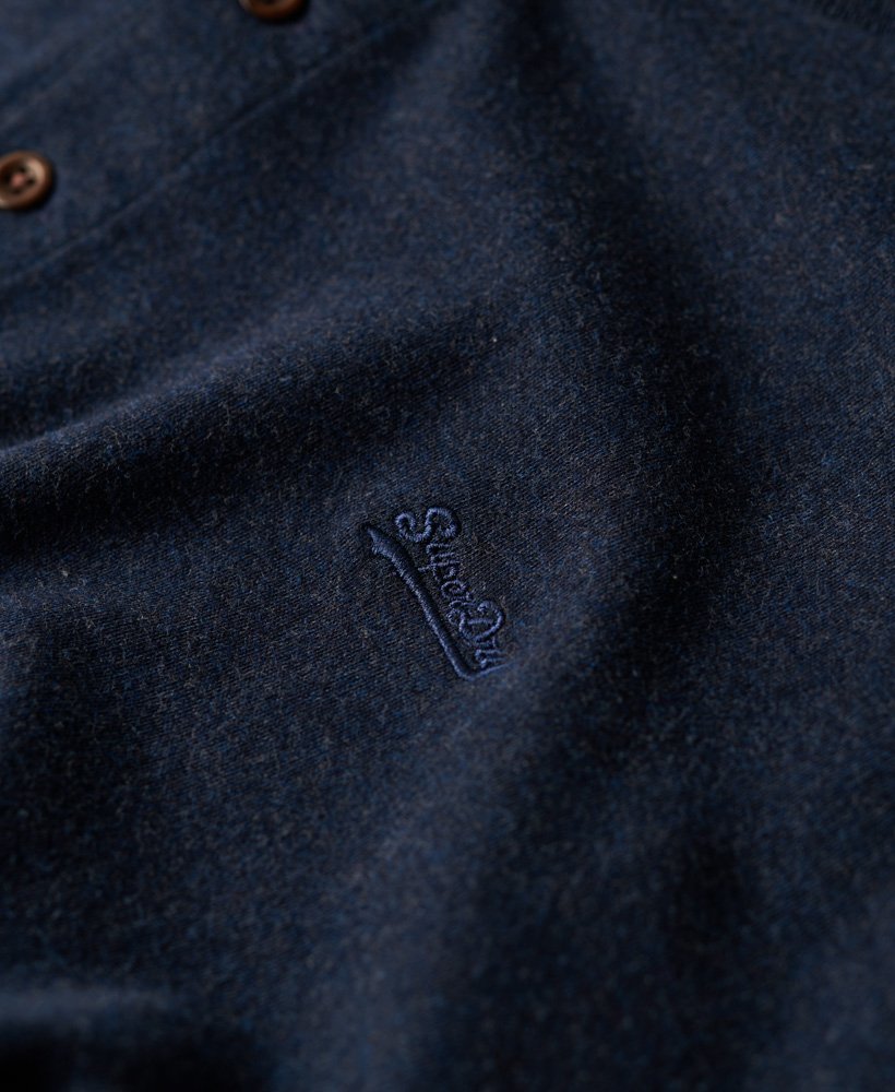 Superdry Essential Logo Henley Top  | Trench Navy Marle