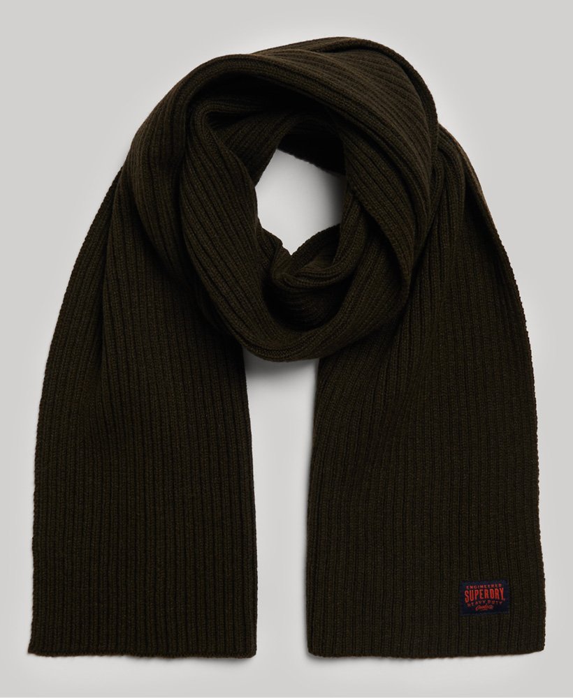 Superdry Workwear Knitted Scarf | Surplus Goods Olive