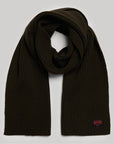 Superdry Workwear Knitted Scarf | Surplus Goods Olive