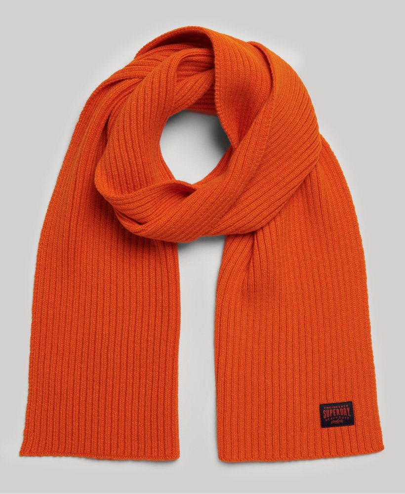 Superdry Workwear Knitted Scarf | Jaffa Orange