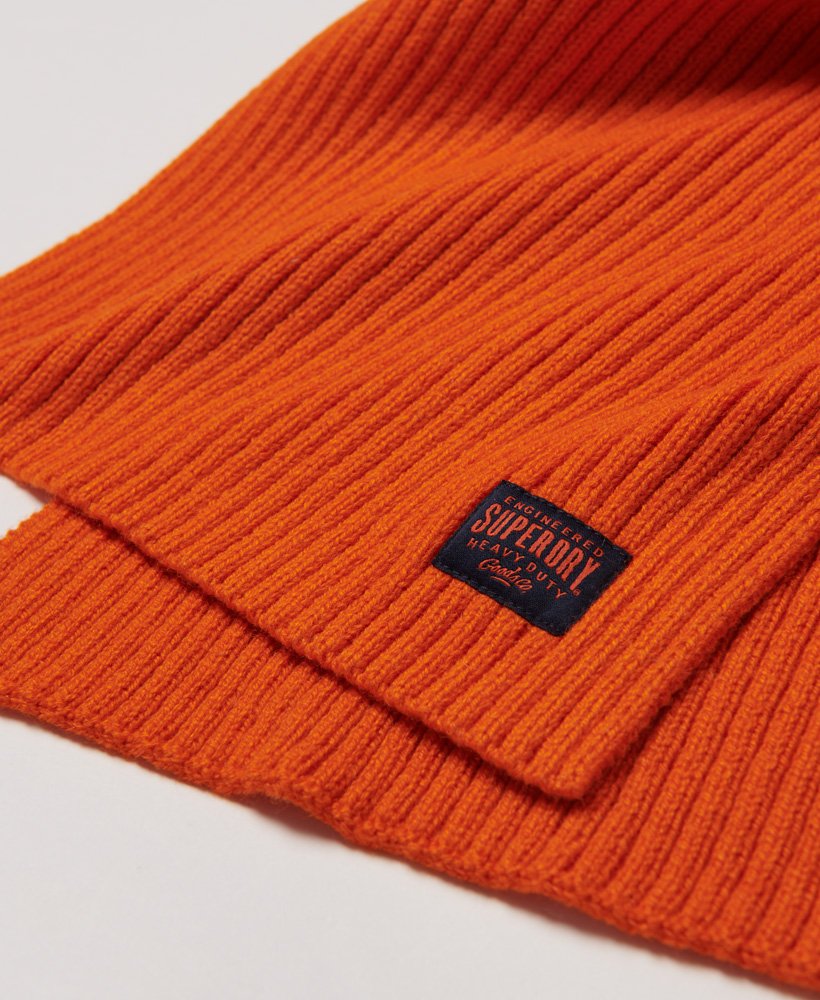 Superdry Workwear Knitted Scarf | Jaffa Orange