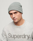 Superdry Knitted Logo Beanie | Light Grey