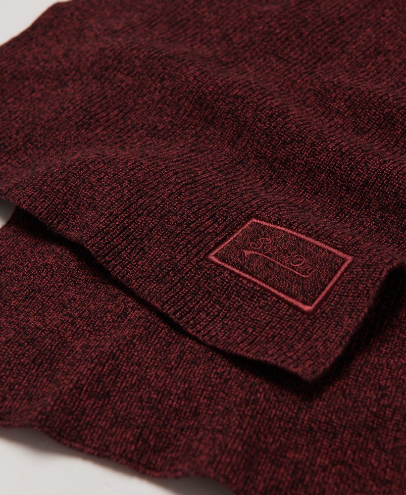 Superdry Knitted Logo Scarf | Red Grit