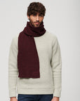 Superdry Knitted Logo Scarf | Red Grit