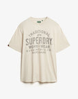 Superdry Machined Goods Workwear T-Shirt | Oat Cream Marle