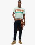 Superdry Terrain Logo Stripe Relaxed T-Shirt | Harbour Blue Slub