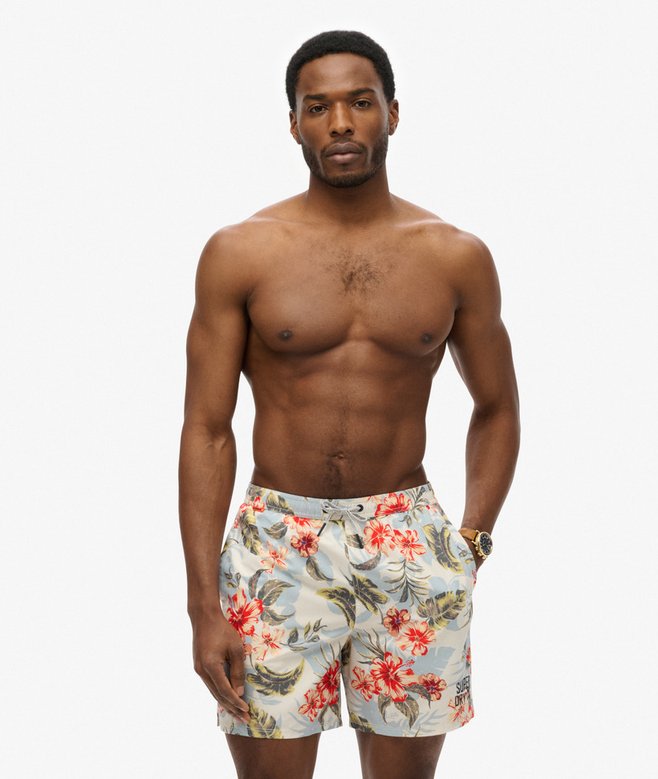 Superdry Hawaiian Print Swim Shorts | Aloha Shadow