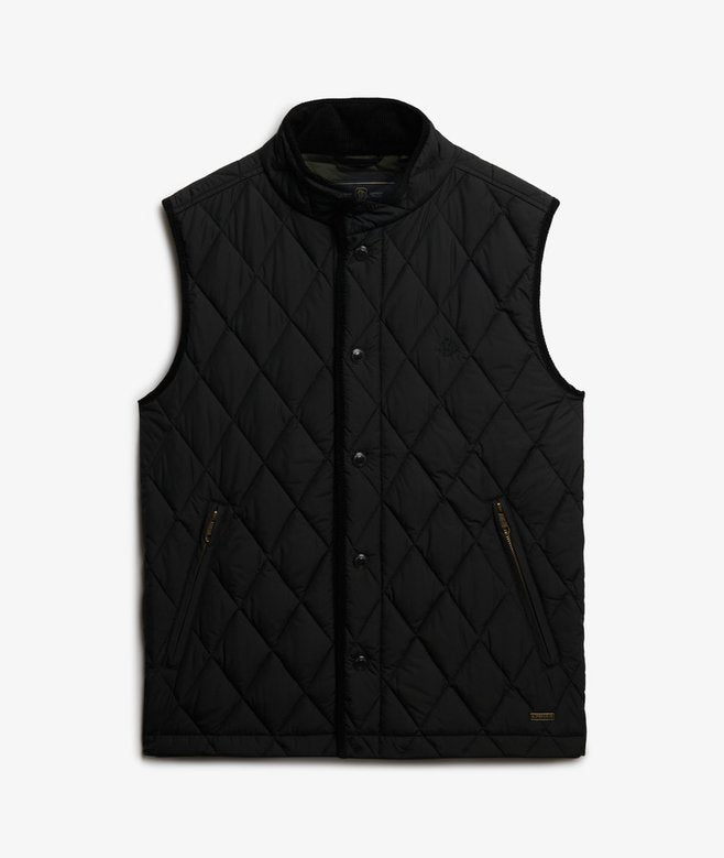 Superdry Quilted Estate Gilet | Black